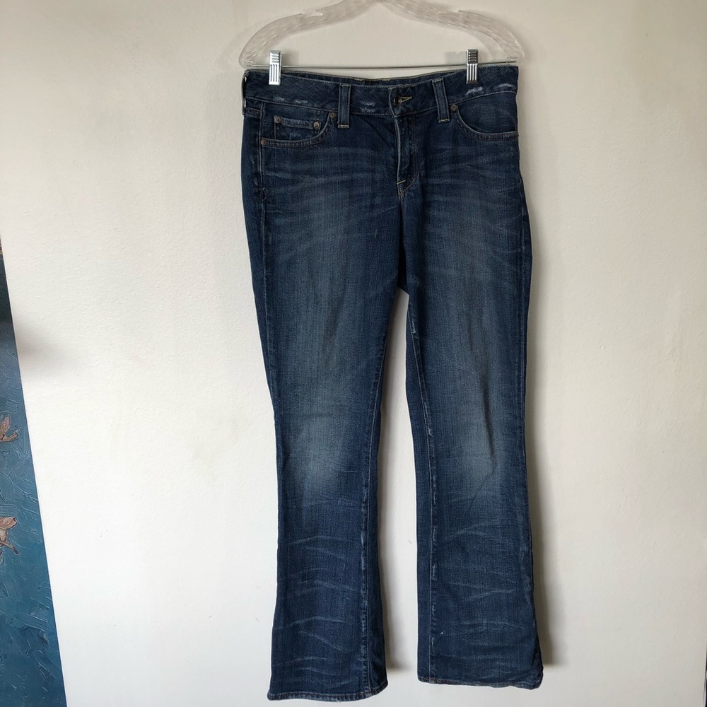 LUCKY BRAND Women Medium Wash Distressed Lola